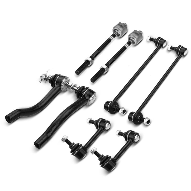 8x Front & Rear Stabilizer Bar Link Tie Rod Ends for Nissan Murano 2009-2014 AWD