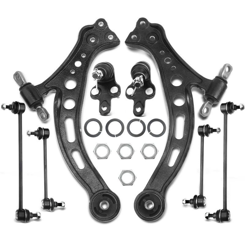 8x Front & Rear Control Arm Ball Joint Stabilizer Bar for Toyota Camry Avalon