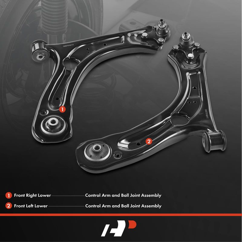 2x Front Lower Control Arm and Ball Joint Assembly for Volkswagen Beetle Passat