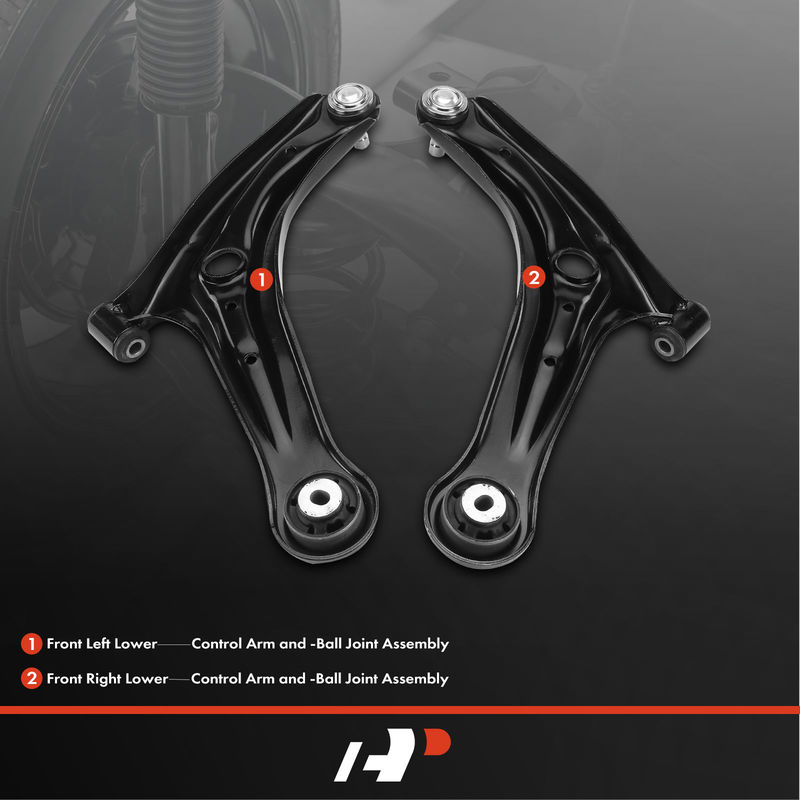 2x Front Left & Right Lower Control Arm with Ball Joint for Ford Fiesta 2011-2019