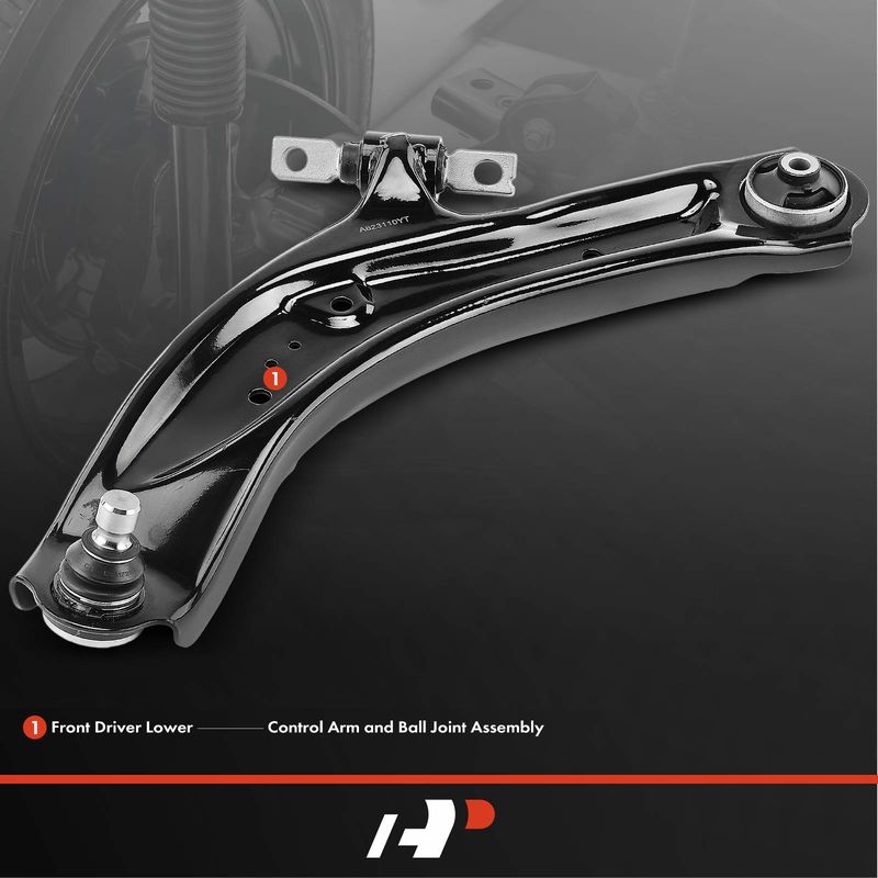 Front Left Lower Control Arm & Ball Joint Assembly for Nissan Rogue Rogue Sport