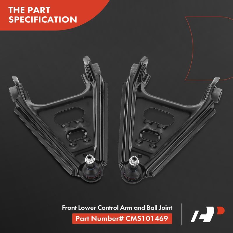 2x Front Lower Control Arm with Ball Joint for Smart Fortwo 2008-2016
